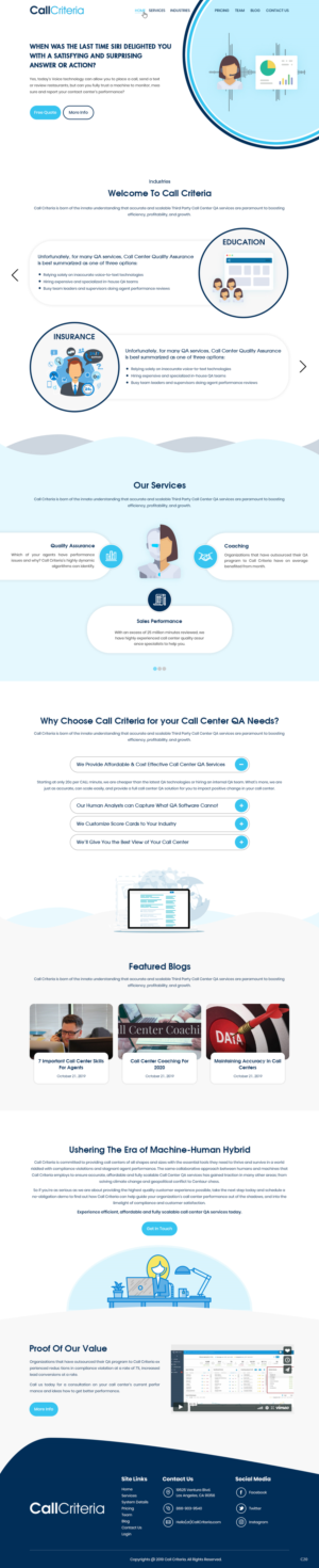 Wordpress Design by pb for Call Criteria | Design: #22872345