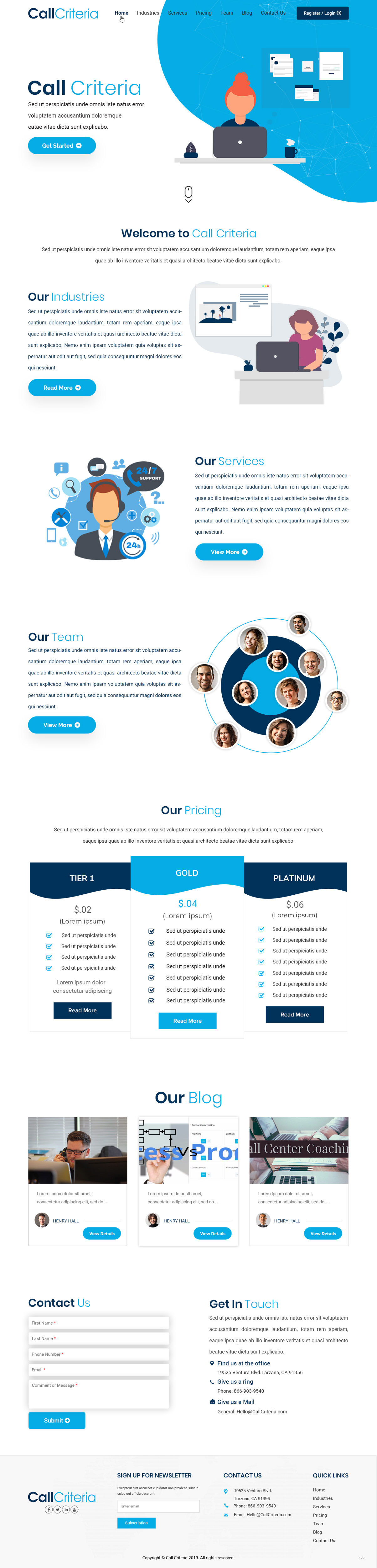 Diseño Wordpress por pb para Call Criteria | Diseño #22872353