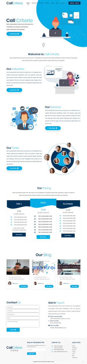 Wordpress Design by pb for Call Criteria | Design: #22872353
