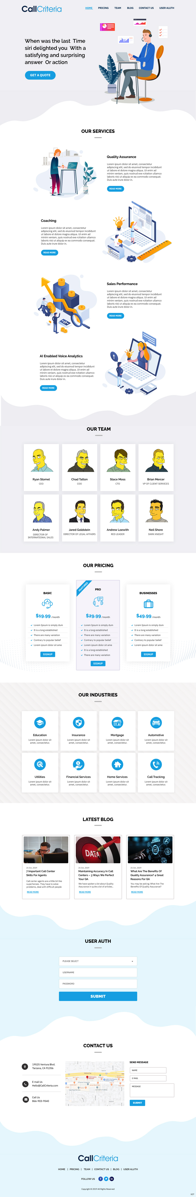 Wordpress Design by pb for Call Criteria | Design #22872358