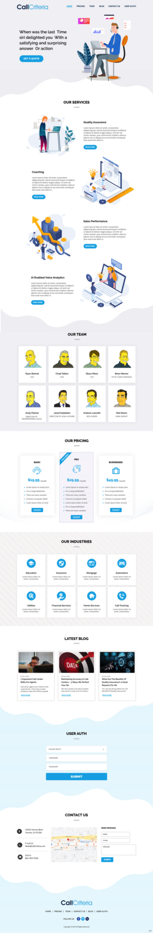 Wordpress Design by pb for Call Criteria | Design: #22872358
