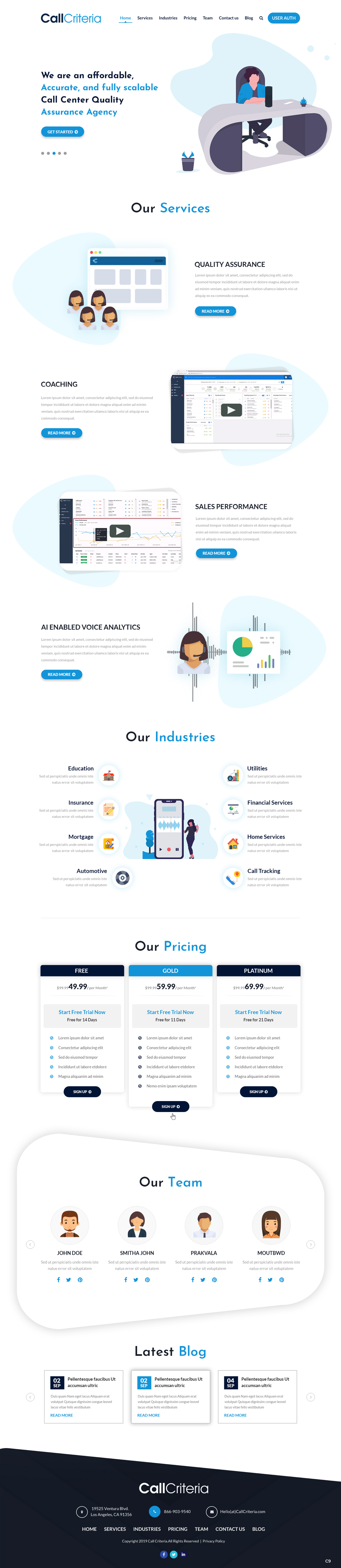 Wordpress Design by pb for Call Criteria | Design #22880843
