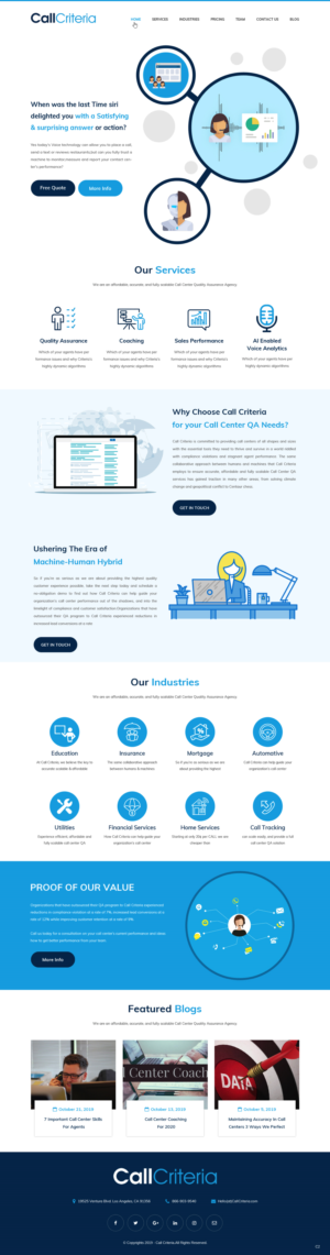 Wordpress Design by pb for Call Criteria | Design: #22880844