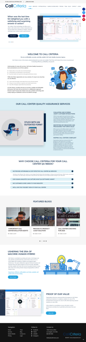 Design Wordpress par pb pour Call Criteria | Design : #22880845