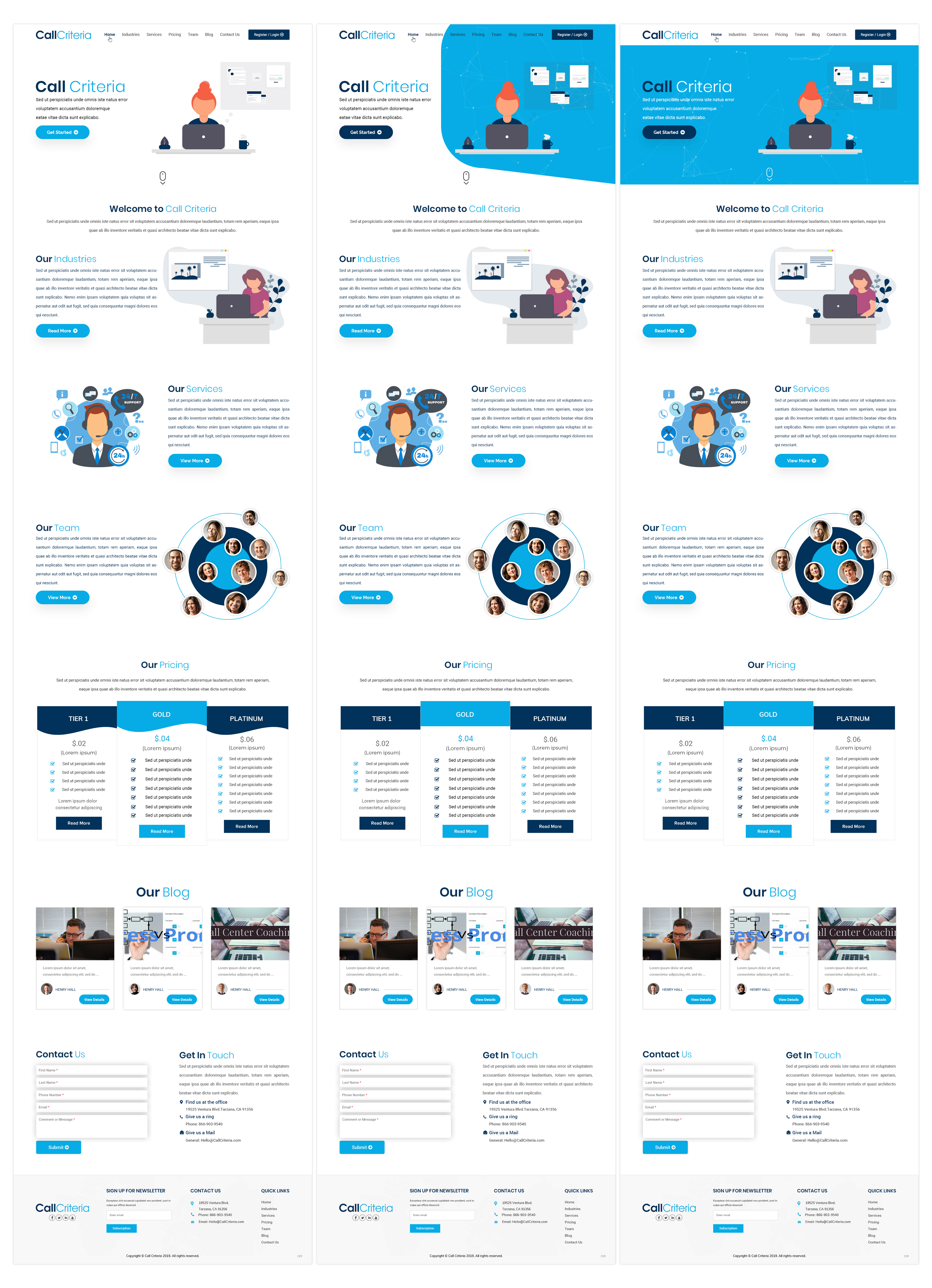 Wordpress Design by pb for Call Criteria | Design #22880847