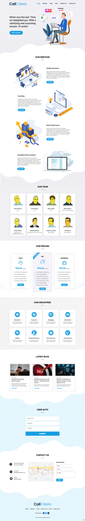 Wordpress Design by pb for Call Criteria | Design: #22880881