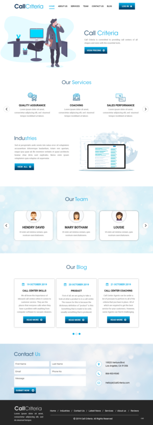 Design Wordpress par pb pour Call Criteria | Design : #22880882