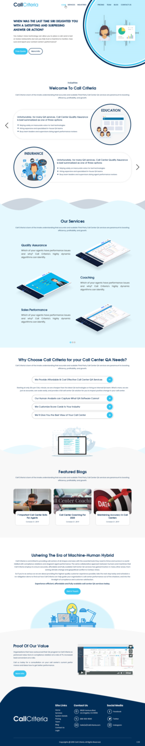 Wordpress Design by pb for Call Criteria | Design: #22888490