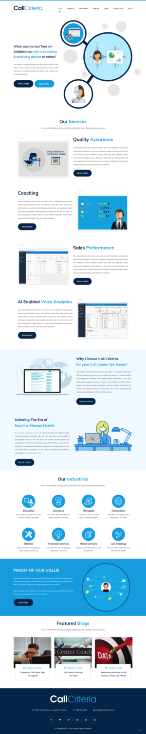 Wordpress Design by pb for Call Criteria | Design: #22888491
