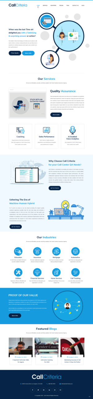 Wordpress Design by pb for Call Criteria | Design: #22896538