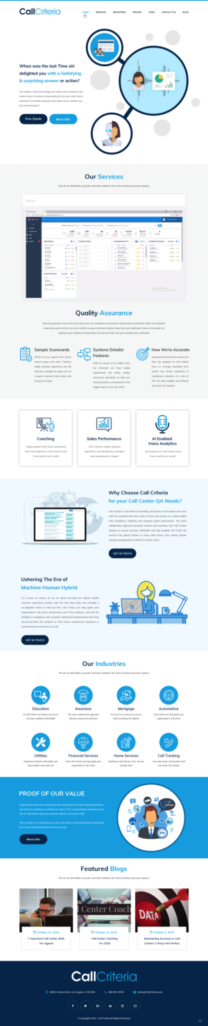 Wordpress Design by pb for Call Criteria | Design: #22902707
