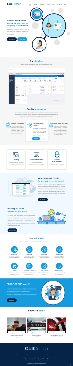 WordPress-Design von pb für Call Criteria | Design #22948789