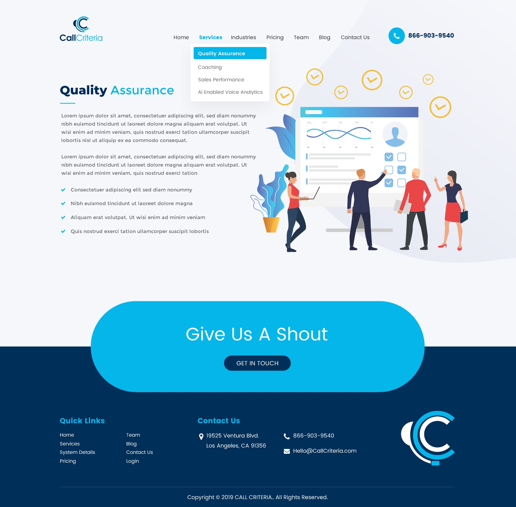 Wordpress Design by Sbss for Call Criteria | Design #23035241