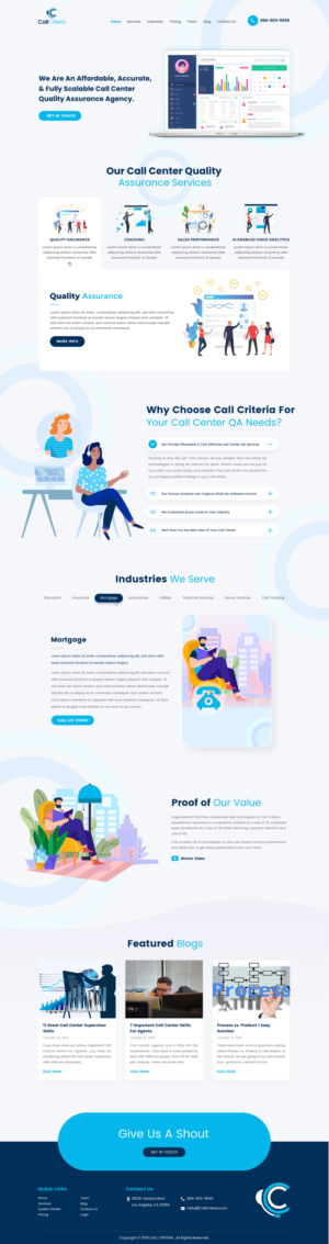 Design Wordpress par Sbss pour Call Criteria | Design : #23041550