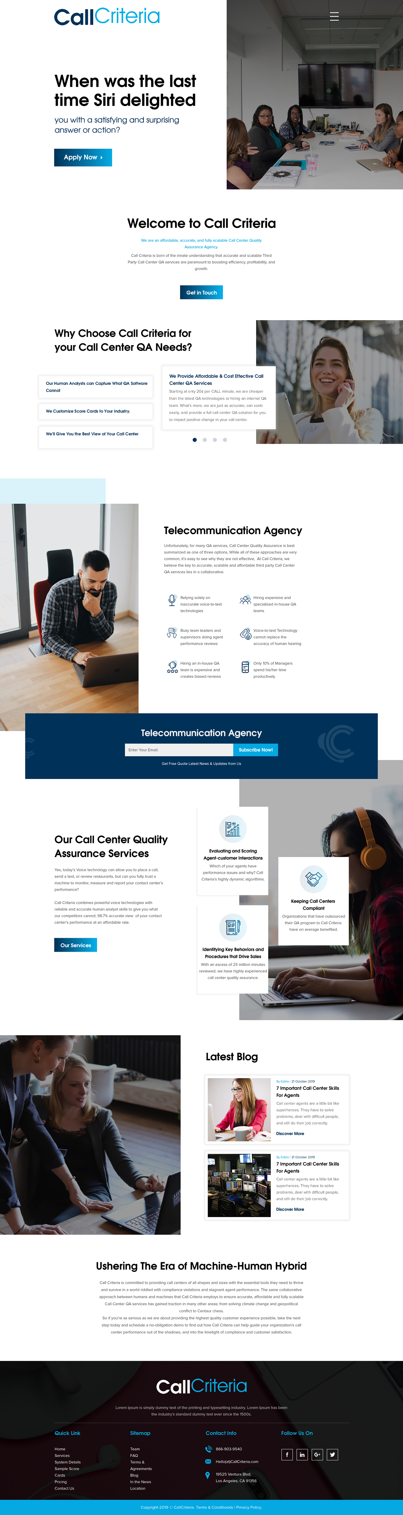 Wordpress Design by rightway for Call Criteria | Design #22880814
