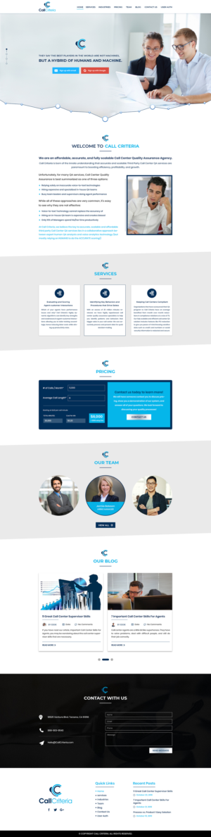 WordPress-Design von SAI DESIGNS für Call Criteria | Design #22890089