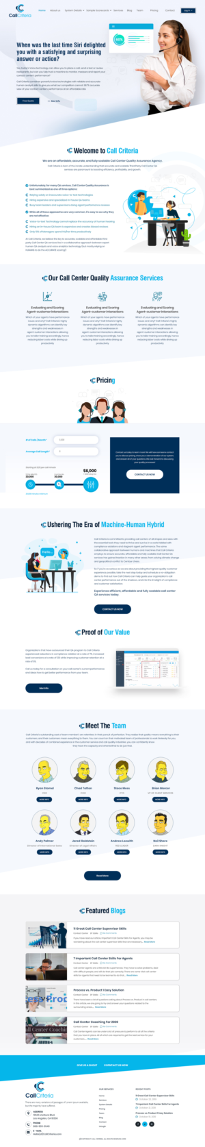 Design Wordpress par AbhishekRoyBunty pour Call Criteria | Design : #22889319