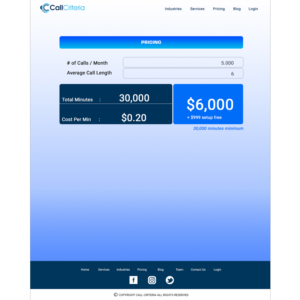 Design Wordpress par Budang pour Call Criteria | Design : #22884145