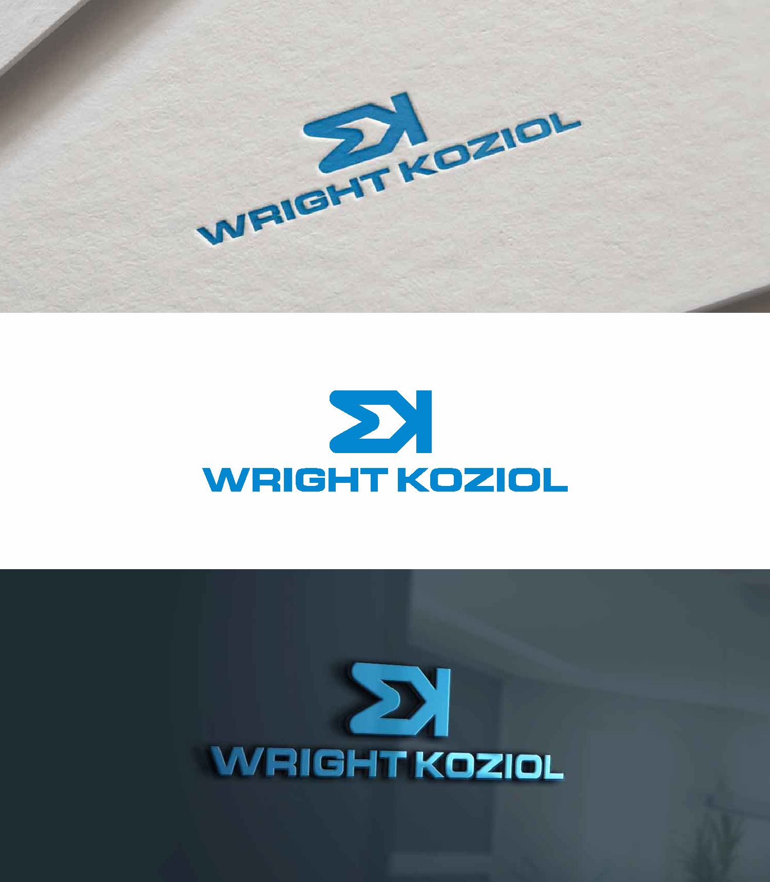 Logo Design by saher khan 2 for Wright Koziol | Design #22865787