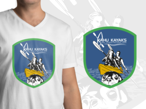 Fresh Funky New Zealand kayak company T shirt | T-Shirt-Design von kaatem
