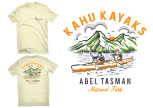 Fresh Funky New Zealand kayak company T shirt | T-Shirt-Design von a.o.d