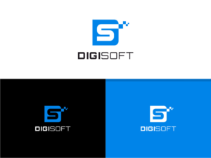 Letters DS as alias of the company name DigiSoft | Logo Design by Atvento Graphics