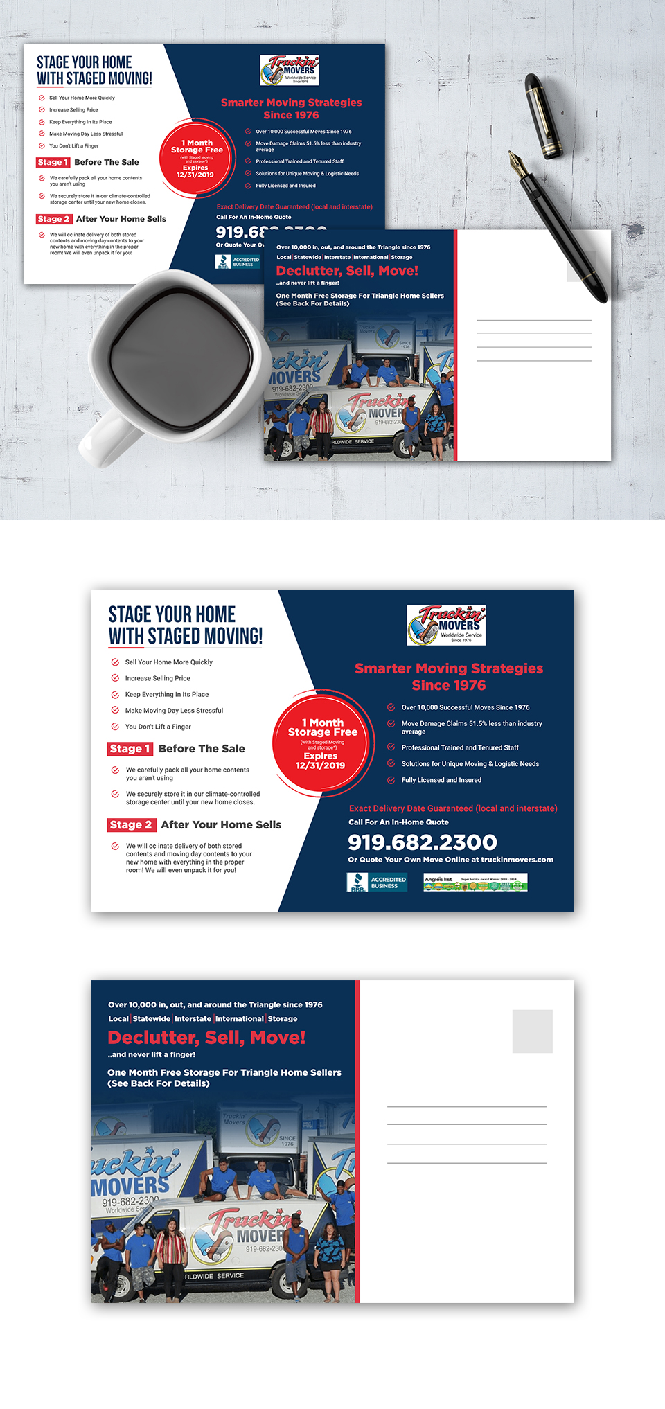 Diseño de Postal por debdesign para Truckin' Movers | Diseño #22883156
