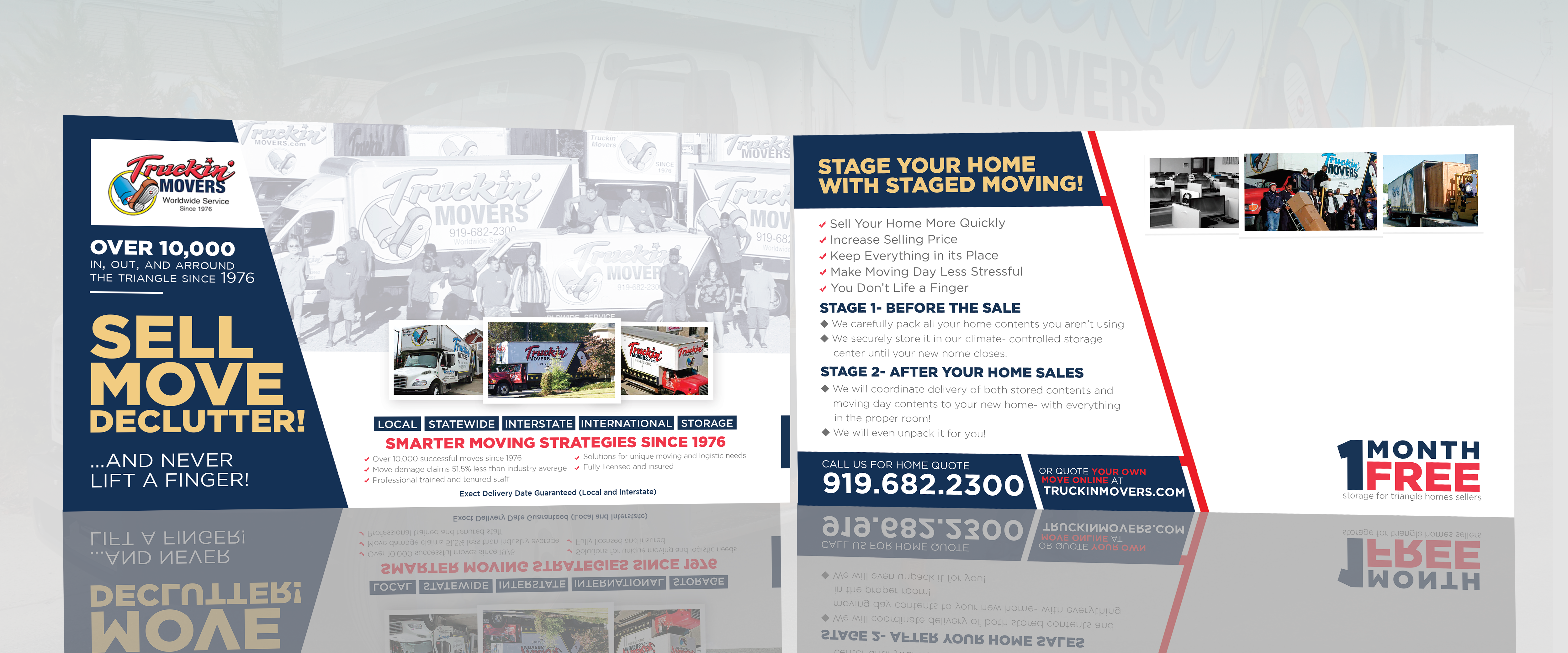 Postcard Design by fastdesign360 for Truckin' Movers | Design #22890295