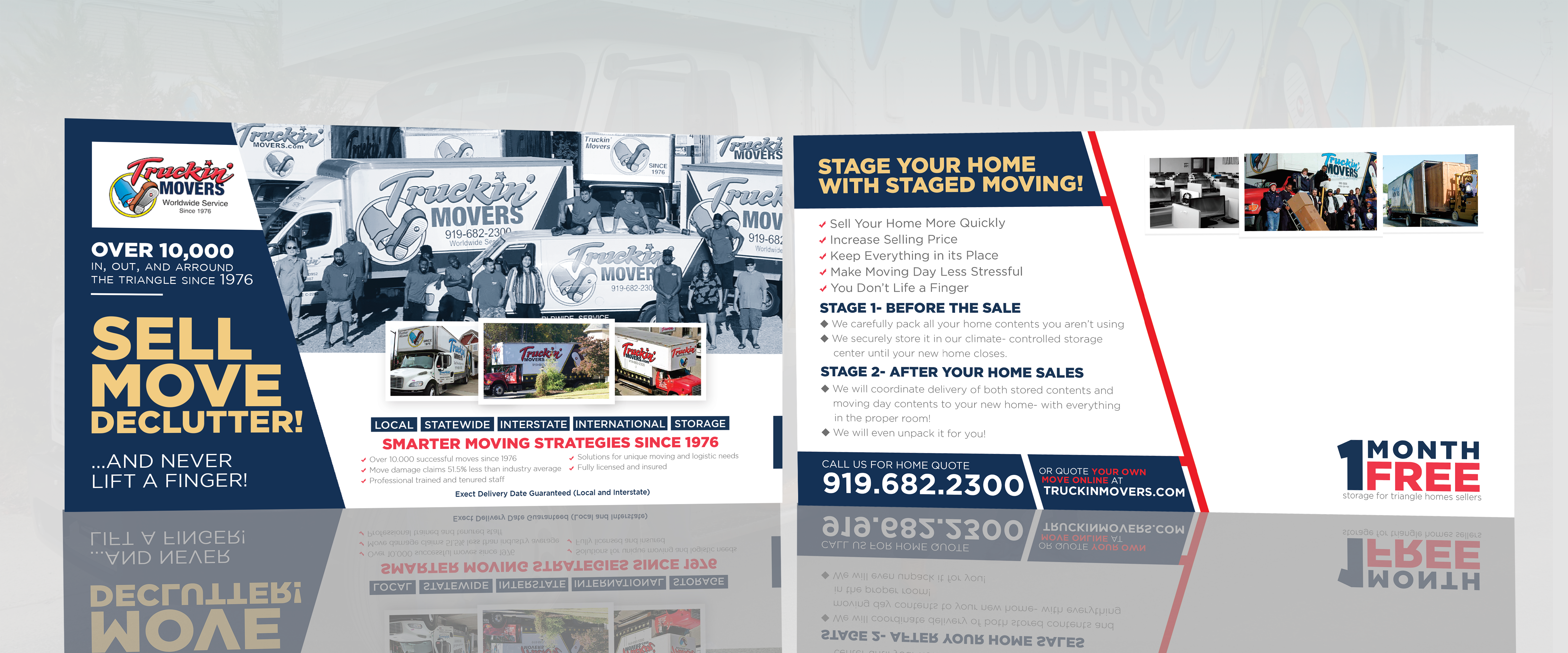 Postcard Design by fastdesign360 for Truckin' Movers | Design #22890296