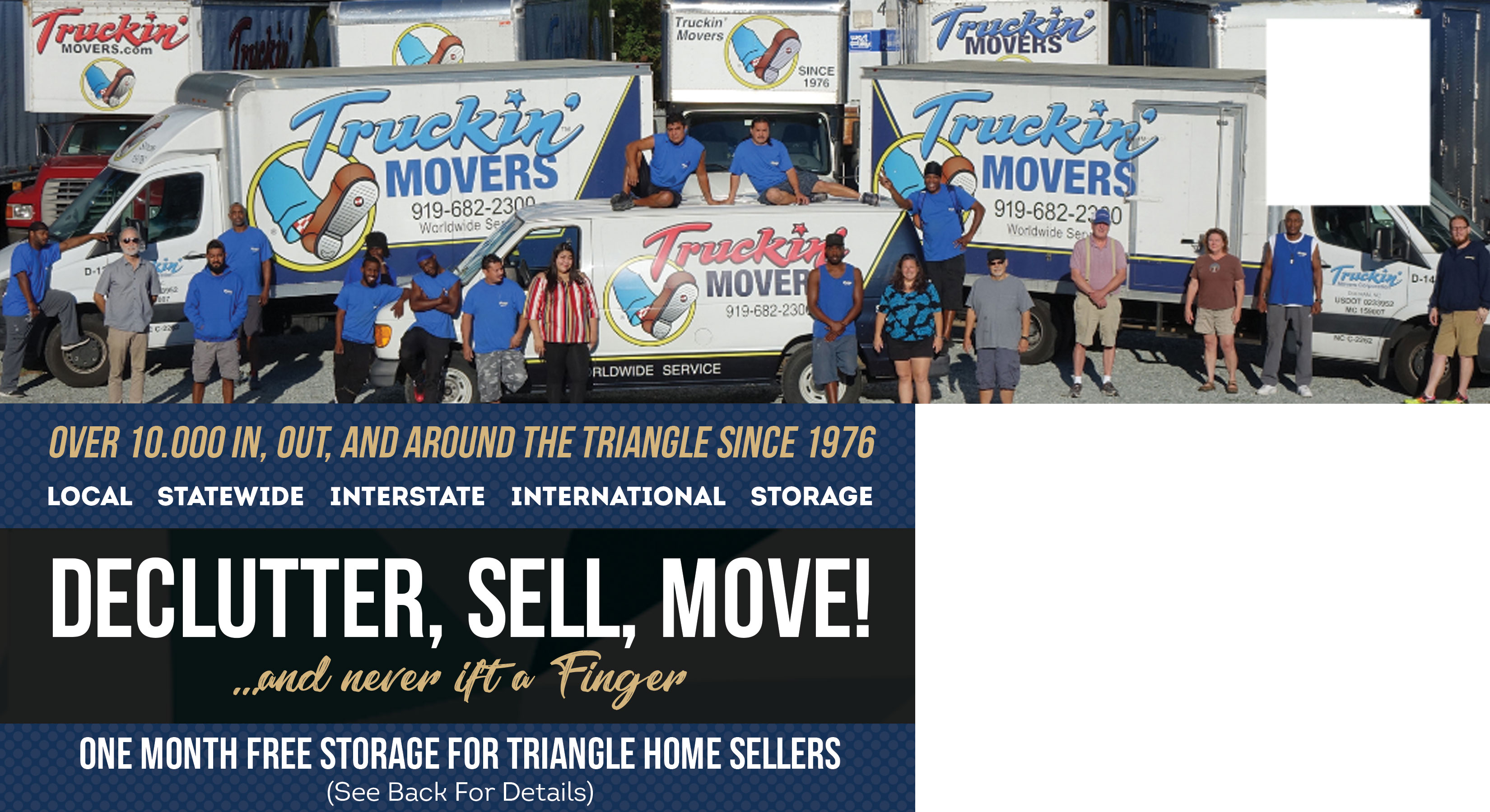Postcard Design by HeshanKavinda for Truckin' Movers | Design #22895665