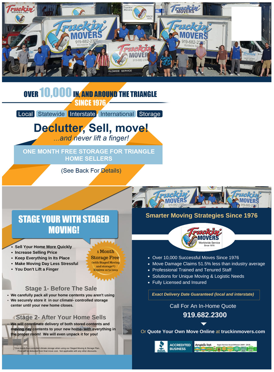 Postcard Design by geni for Truckin' Movers | Design #22901708