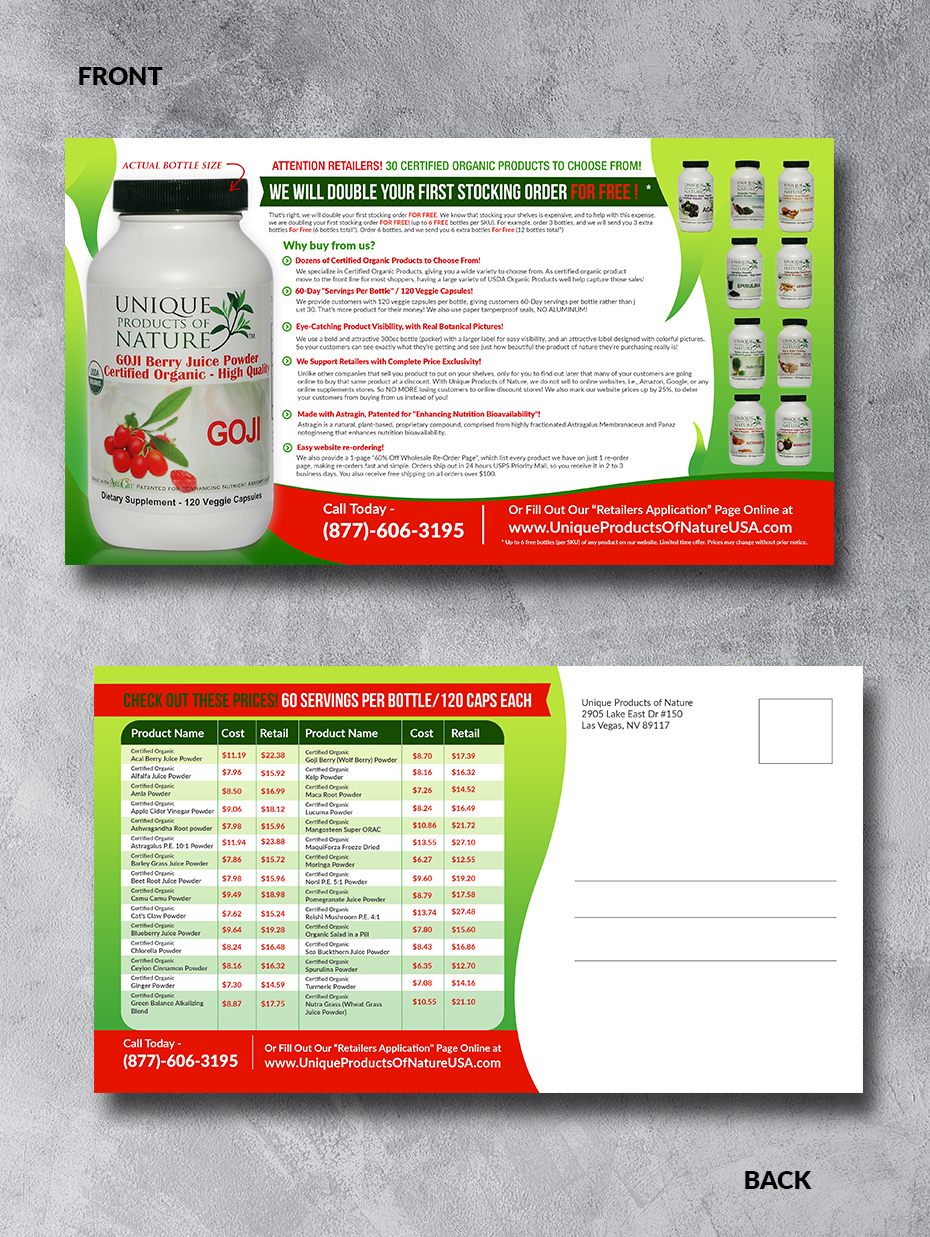 Postcard Design by innovative earth for UPON INC | Design #22897681