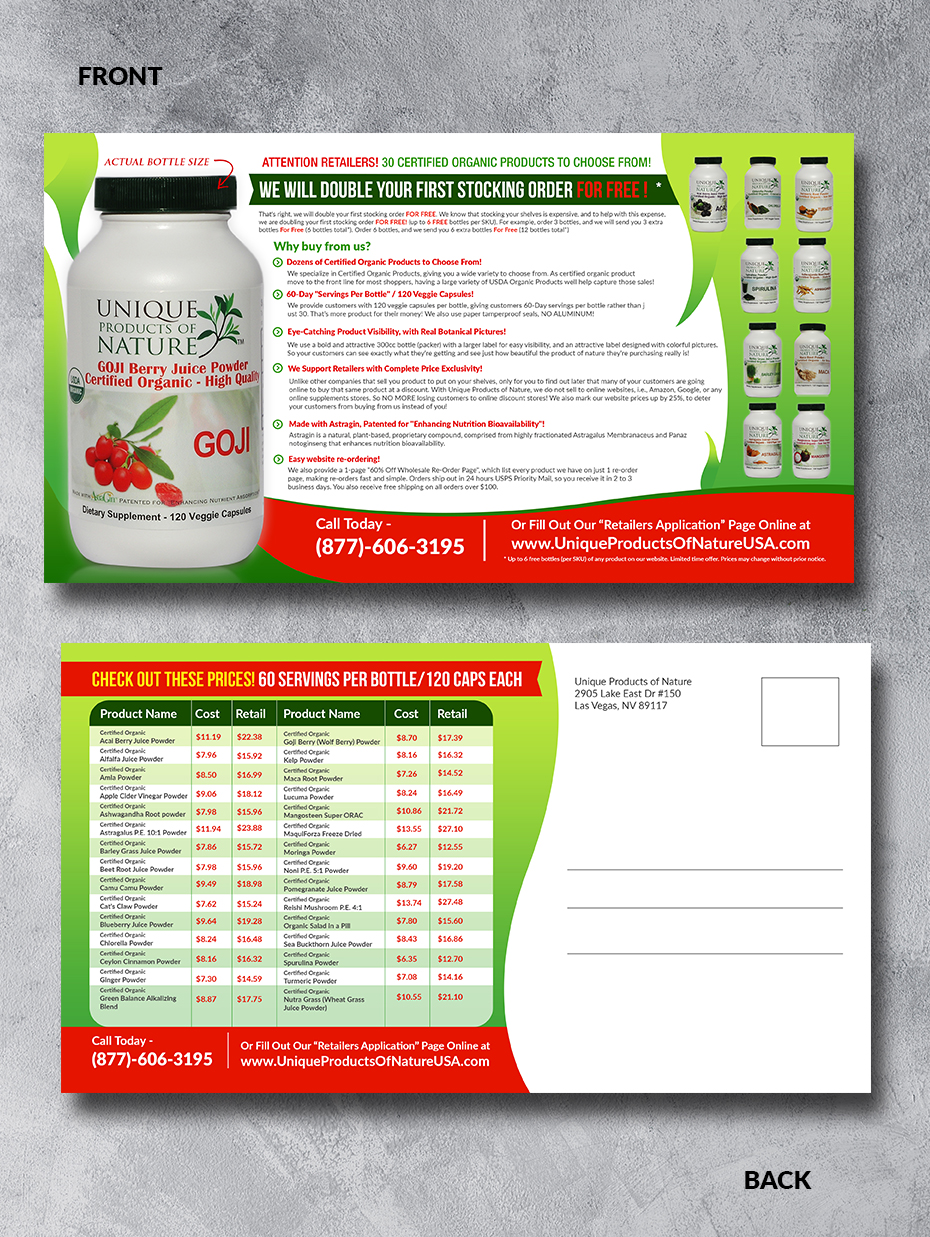 Postcard Design by innovative earth for UPON INC | Design #22898642