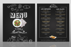 Restaurant Menu for beach club in Martinique | Design de Menu par Adnan.design