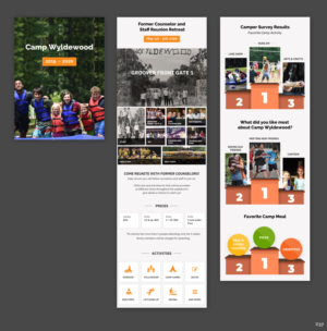 Diseño de Newsletter por pb para Camp Wyldewood | Diseño: #22888494