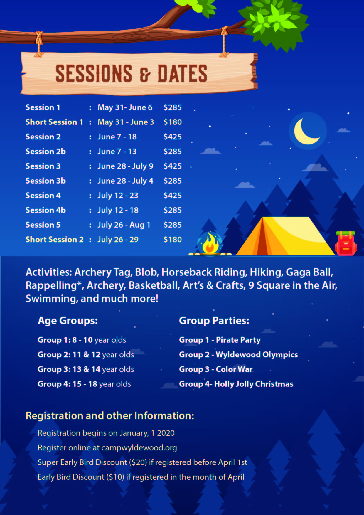 Diseño de Newsletter por AbhishekRoyBunty para Camp Wyldewood | Diseño #22895166