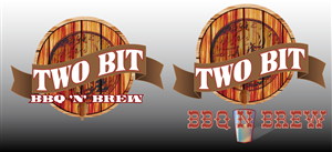 Logo Design by theREALgone84 for Two Bit BBQ n' Brew | Design: #2997127