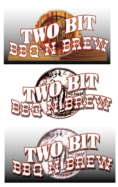 Logo Design by theREALgone84 for Two Bit BBQ n' Brew | Design #3008557