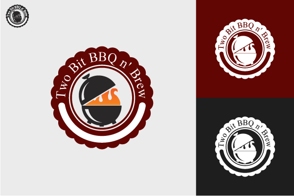 Logo Design by Designo Art for Two Bit BBQ n' Brew | Design #3009457