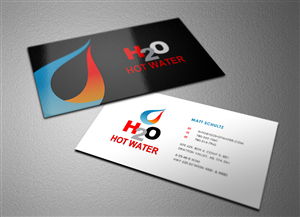 Business Card Design by Eggo May P for H2O HOT WATER | Design: #2984665