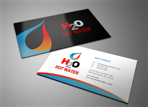 Business Card Design by Eggo May P for H2O HOT WATER | Design: #2984667