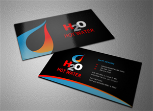 Business Card Design by Eggo May P for H2O HOT WATER | Design: #2984669