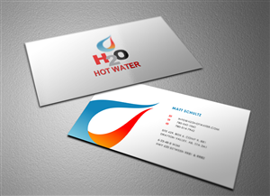 Business Card Design by Eggo May P for H2O HOT WATER | Design: #2984671