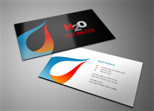 Business Card Design by Eggo May P for H2O HOT WATER | Design: #2984673