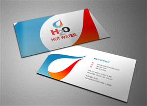 Business Card Design by Eggo May P for H2O HOT WATER | Design: #2984676