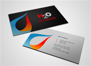 Business Card Design by Eggo May P for H2O HOT WATER | Design: #2989956
