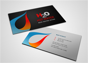 Business Card Design by Eggo May P for H2O HOT WATER | Design: #2989962