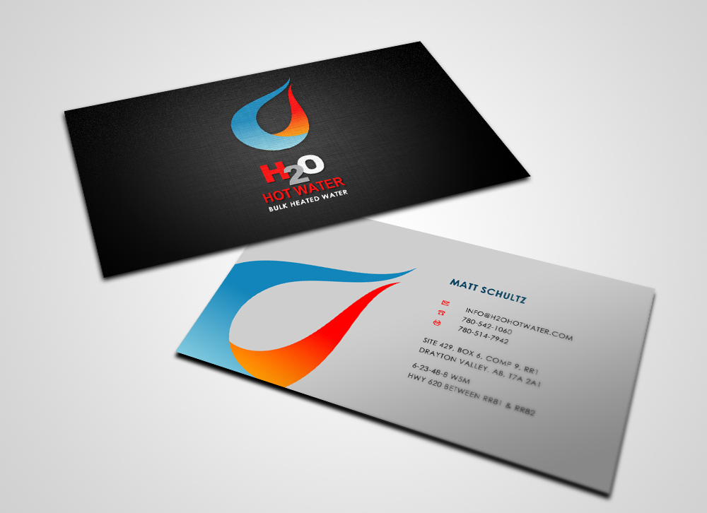 Business Card Design by Eggo May P for H2O HOT WATER | Design #2994949