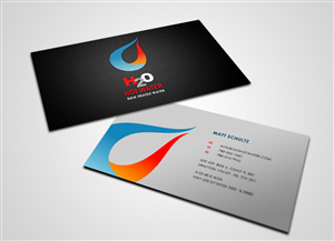 Business Card Design by Eggo May P for H2O HOT WATER | Design: #2994949