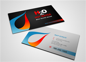 Business Card Design by Eggo May P for H2O HOT WATER | Design: #3045745